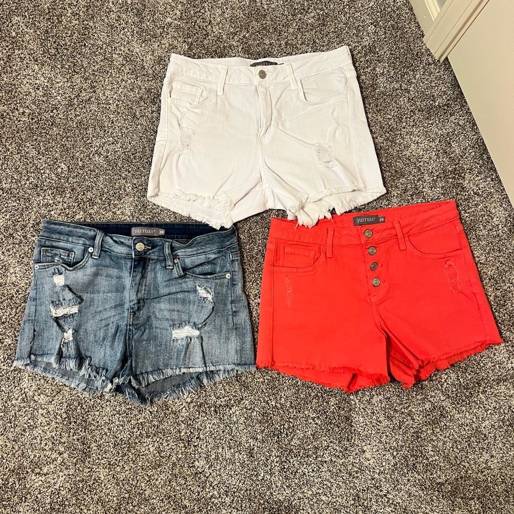 Just USA Denim Shorts set of 3